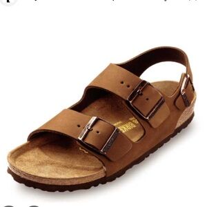 NWOT Birkenstock Milano Brown Nubuck Leather